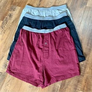 Fruit of the Loom Men’s Boxers Size Large NWOT Gray, Black, and Red.
